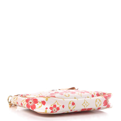 Louis Vuitton Monogram Cherry Blossom Pochette Accessories Red 4 of 10