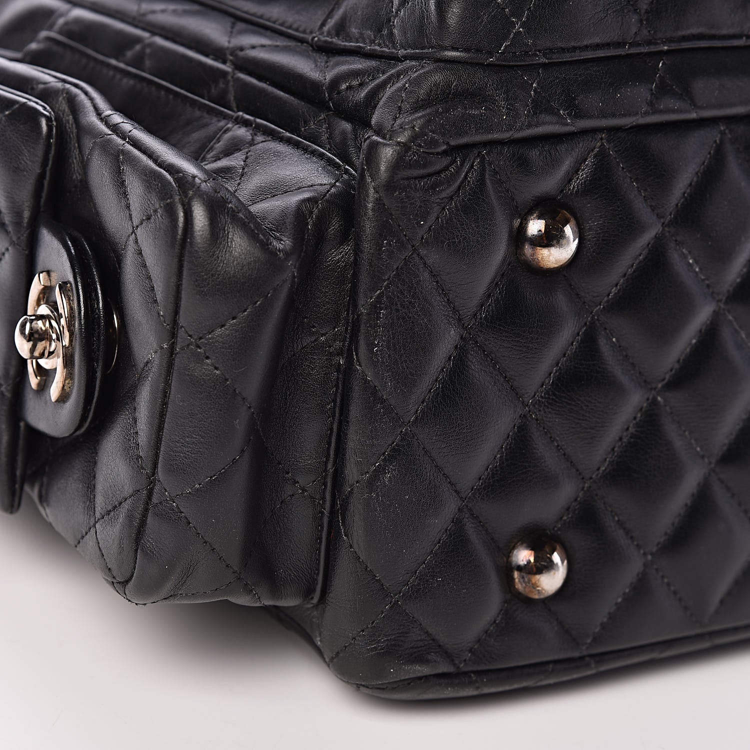 Chanel Calfskin Quilted Large Cambon Multipocket Reporter Black 23 of 24