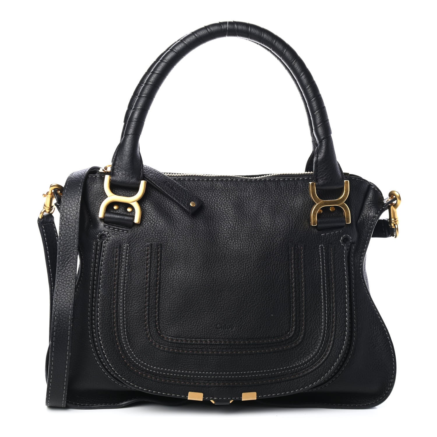 Chloe Calfskin Medium Marcie Satchel Black 1 of 5