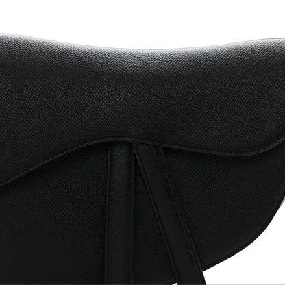 Christian Dior Grained Calfskin Saddle Bag Black 8 of 10