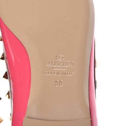 Valentino Garavani Patent Nappa Rockstud Ballerina Flats 38 Shadow Pink Poudre 6 of 9
