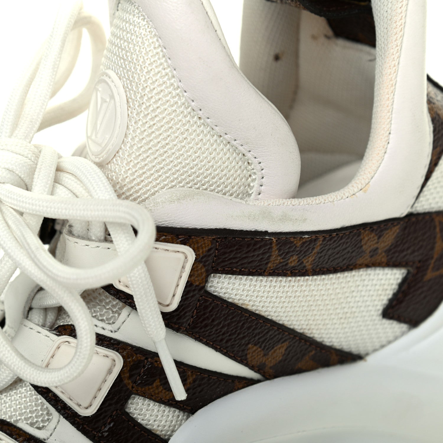 Louis Vuitton Patent Monogram LV Archlight Sneakers 37.5 White 20 of 22
