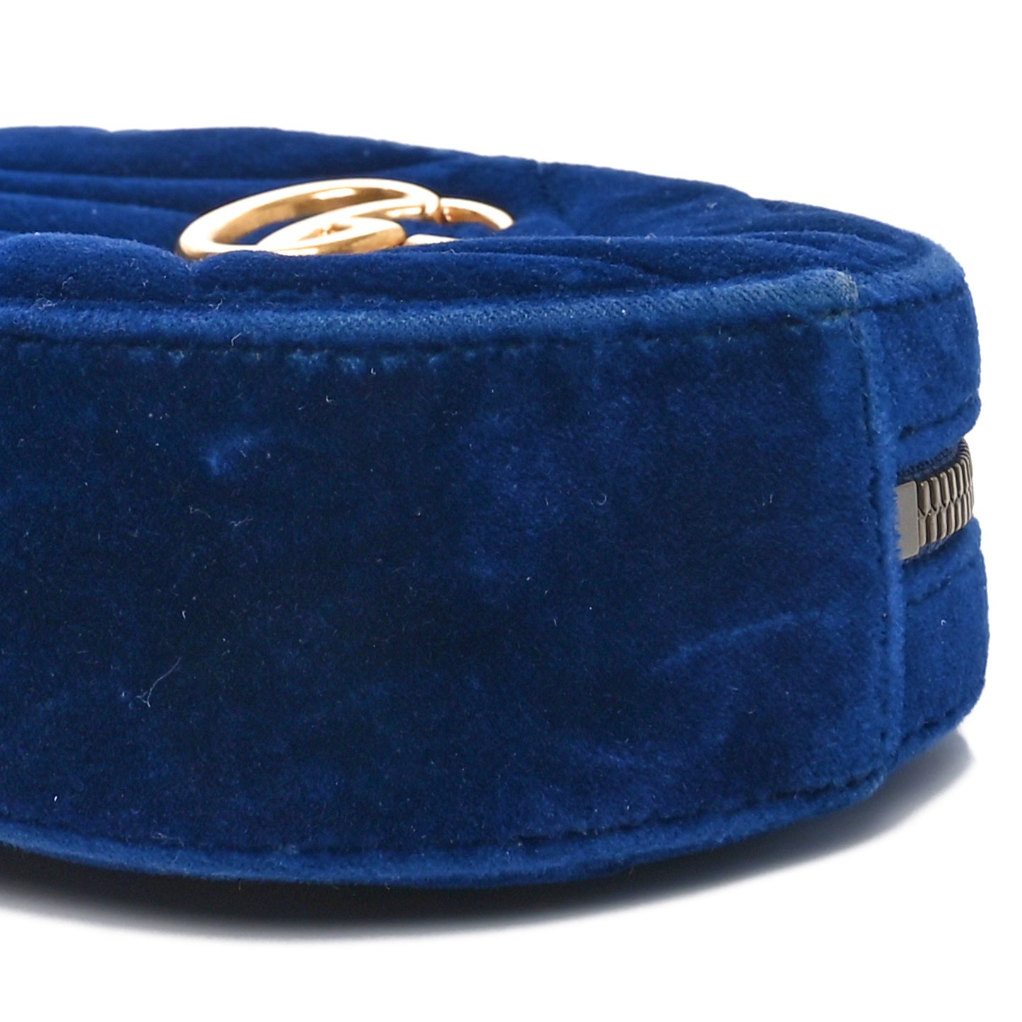 Velvet Matelasse GG Marmont Belt Bag 75 30 Cobalt Blue