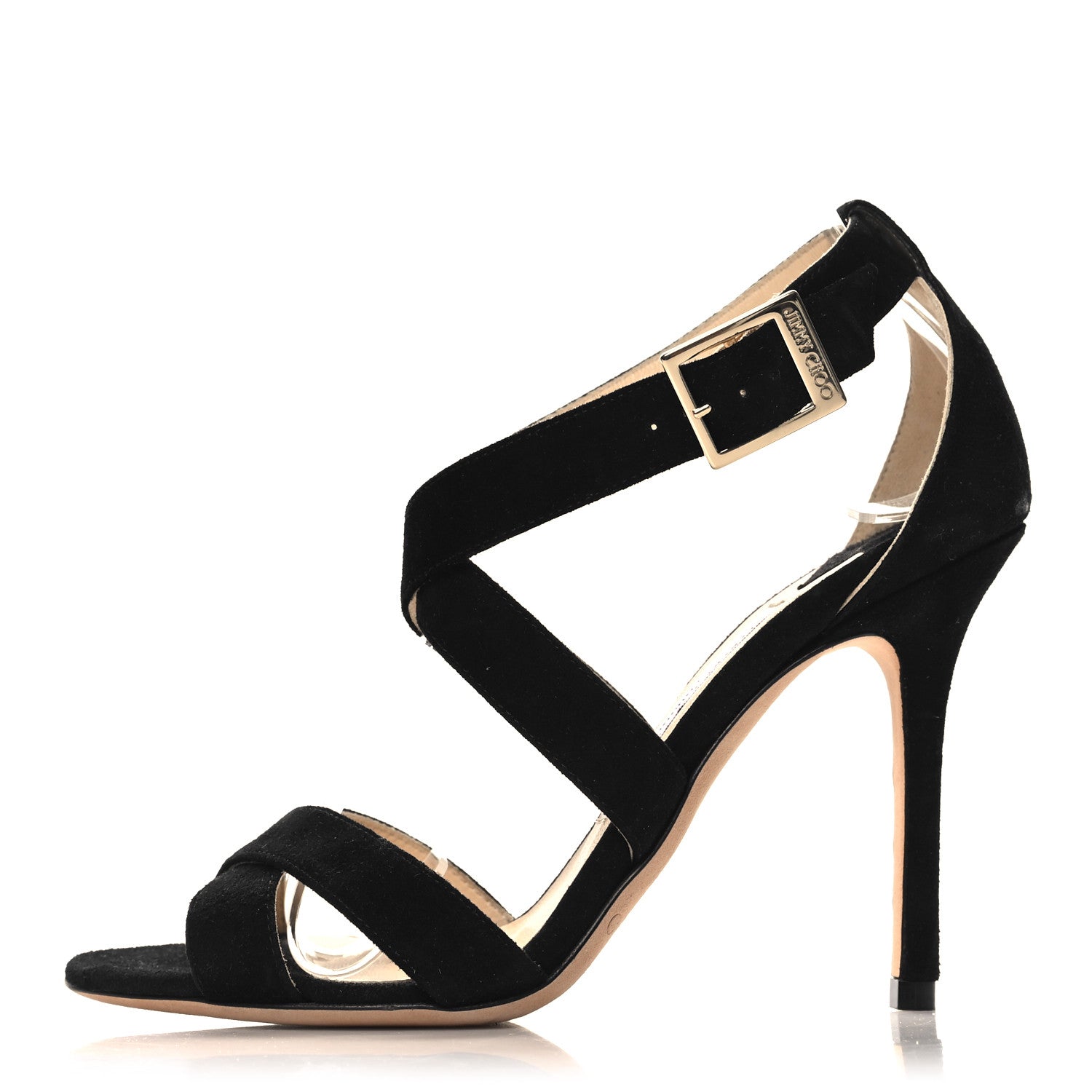 Jimmy Choo Suede Lottie Sandals 35.5 Black 1 of 8