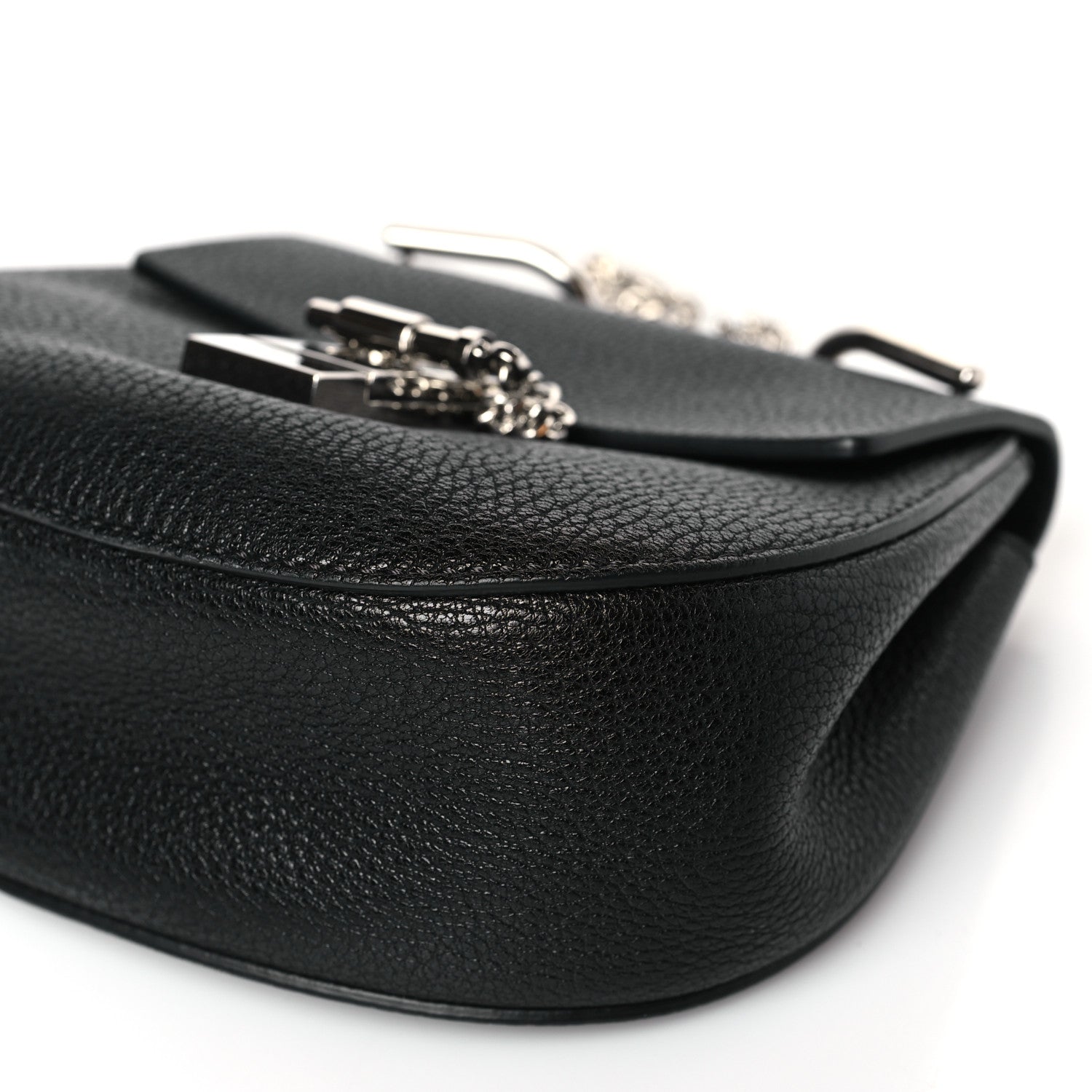 Chloe Grained Lambskin Mini Drew Shoulder Bag Black 9 of 9