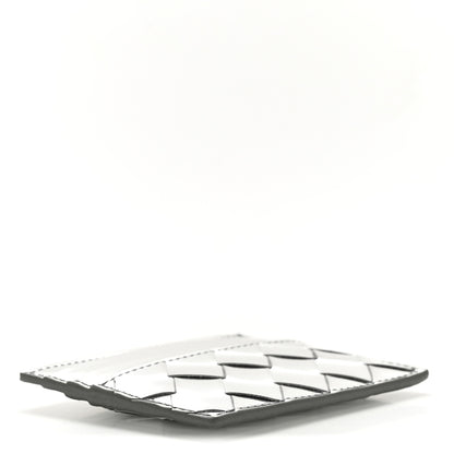Bottega Veneta Mirror Laminated Nappa Intrecciato Card Holder Silver 4 of 9