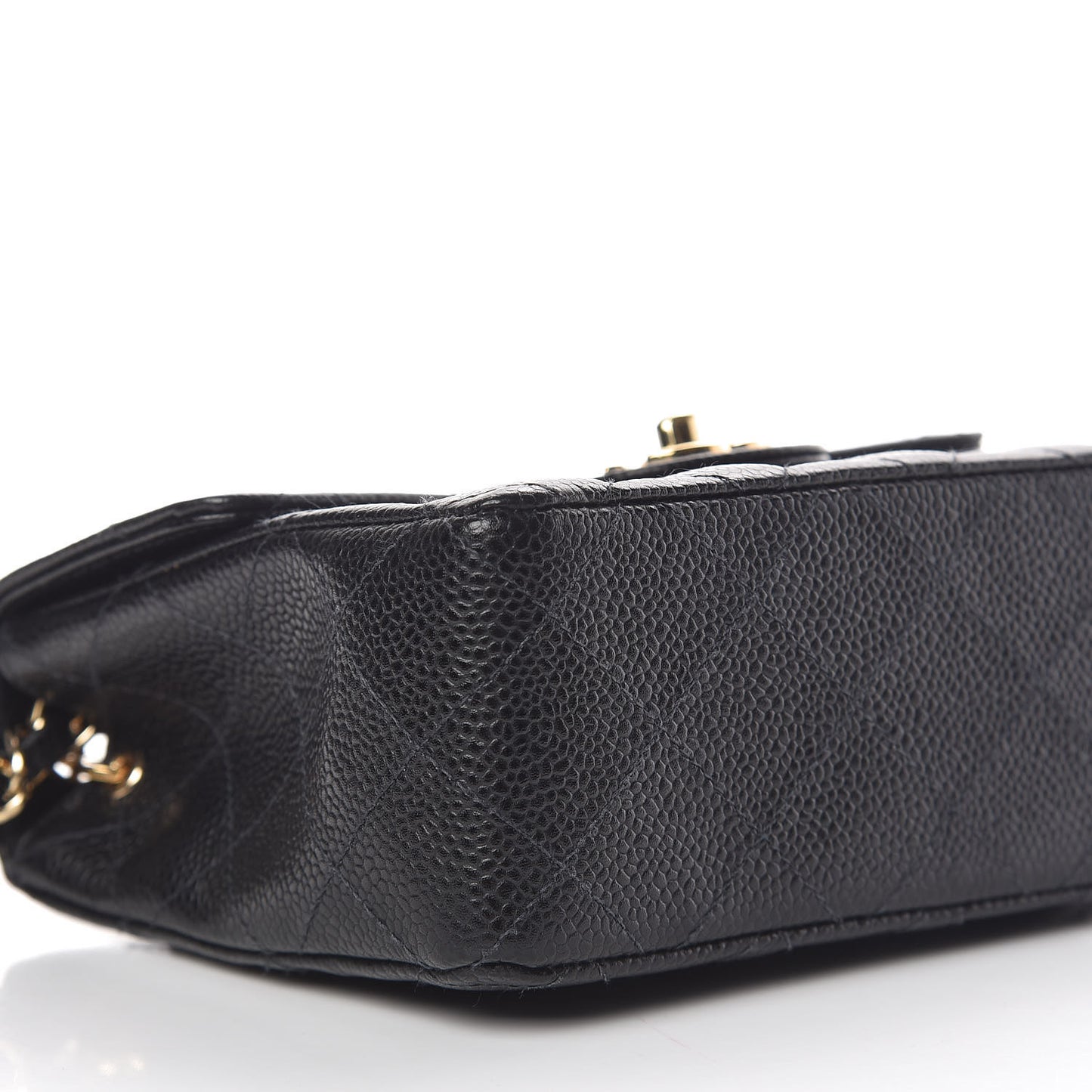 Caviar Quilted Mini Square Flap Black