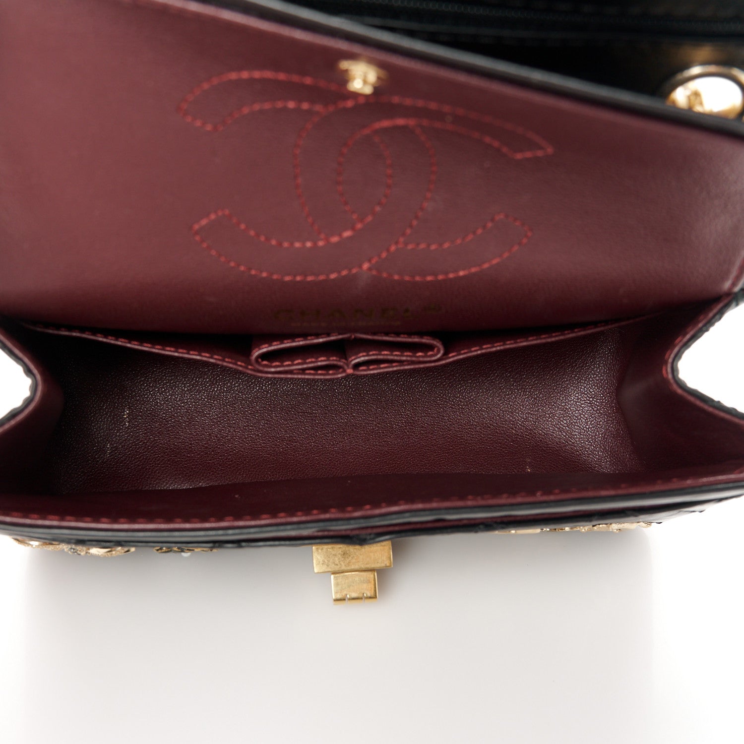 Chanel Aged Calfskin Lucky Charms 2.55 Reissue 224 Flap Black 5 of 10