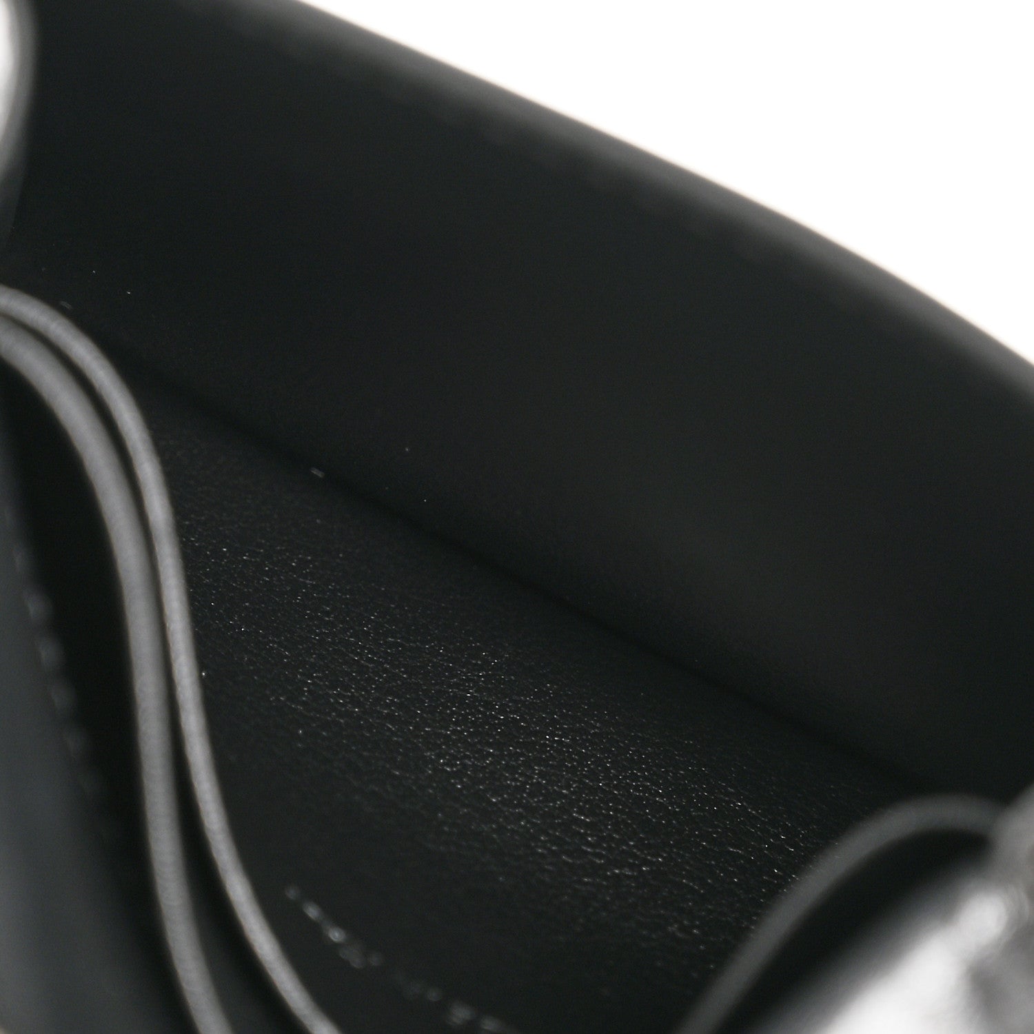 Celine Shiny Calfskin Triomphe Flap Card Holder Black 10 of 19