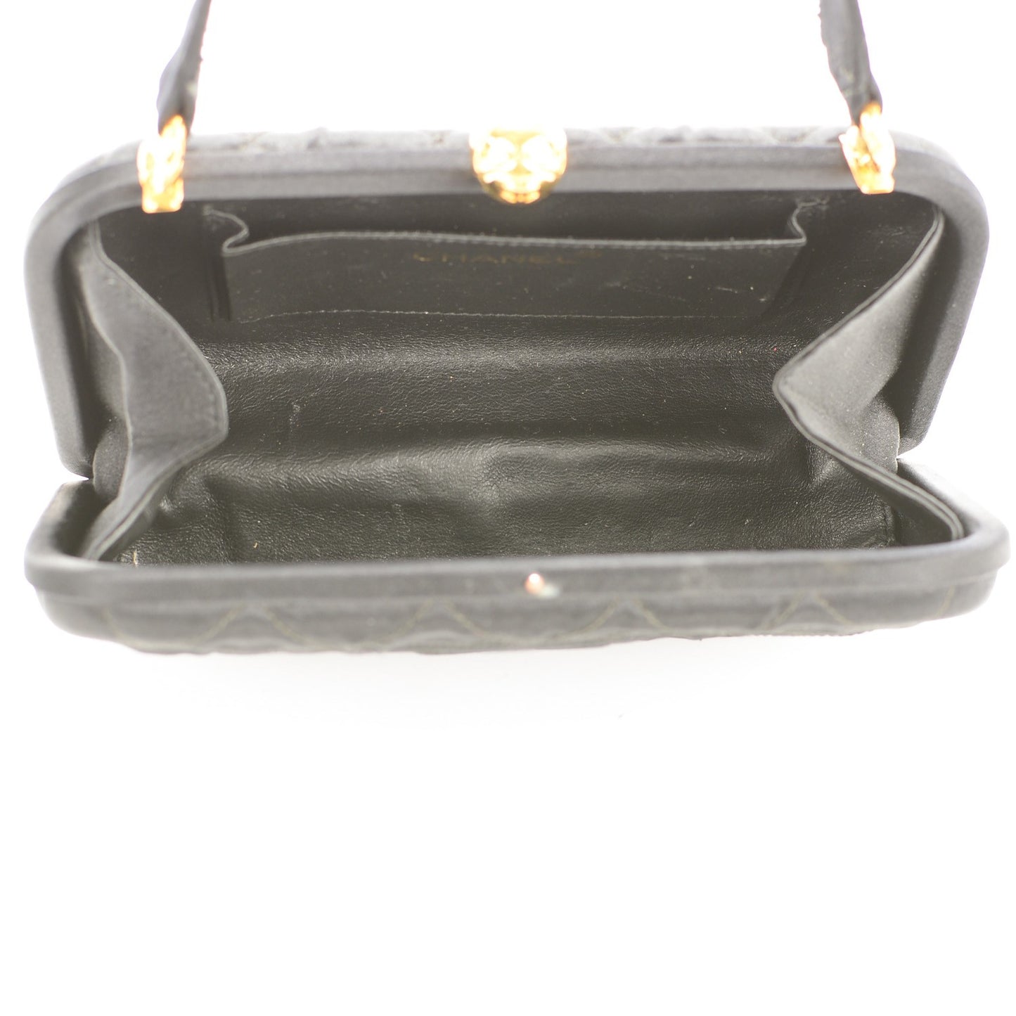 Satin Evening Bag Black