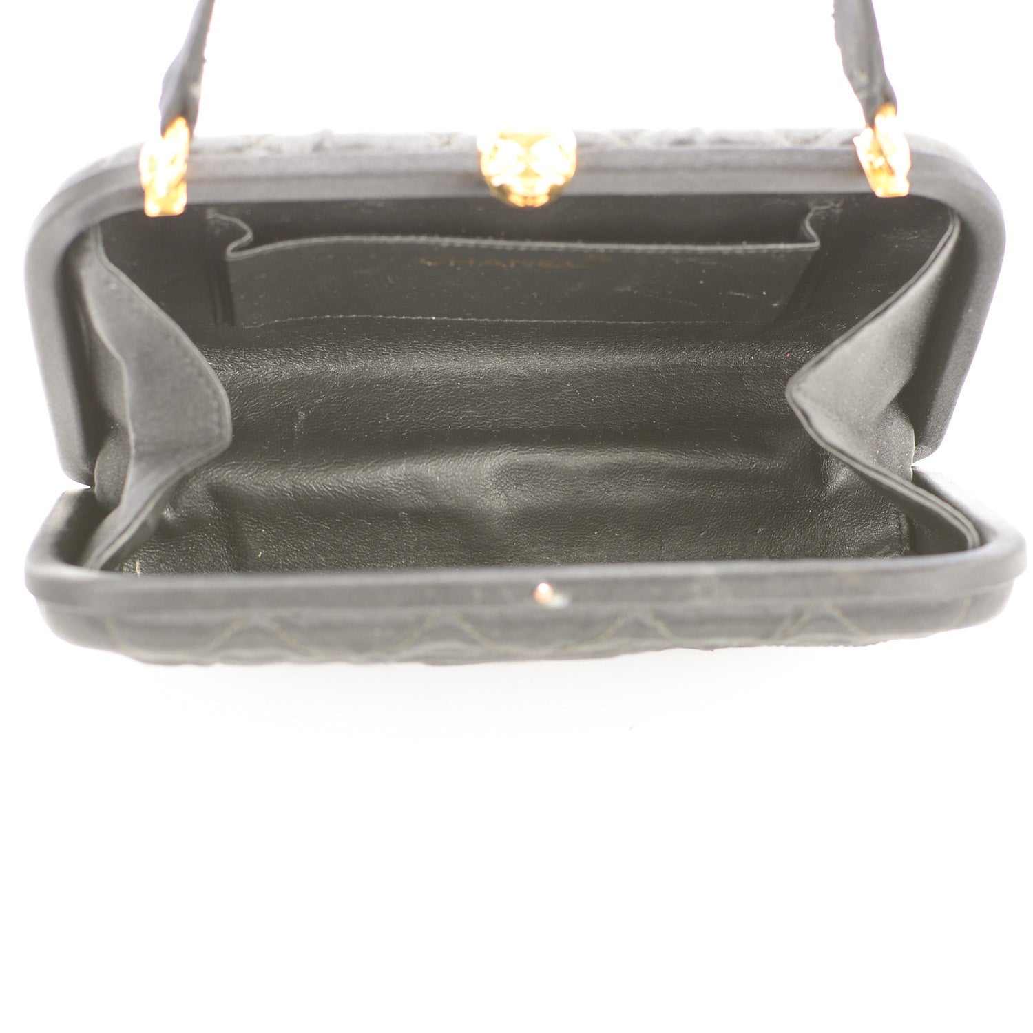 Chanel Satin Evening Bag Black 5 of 8