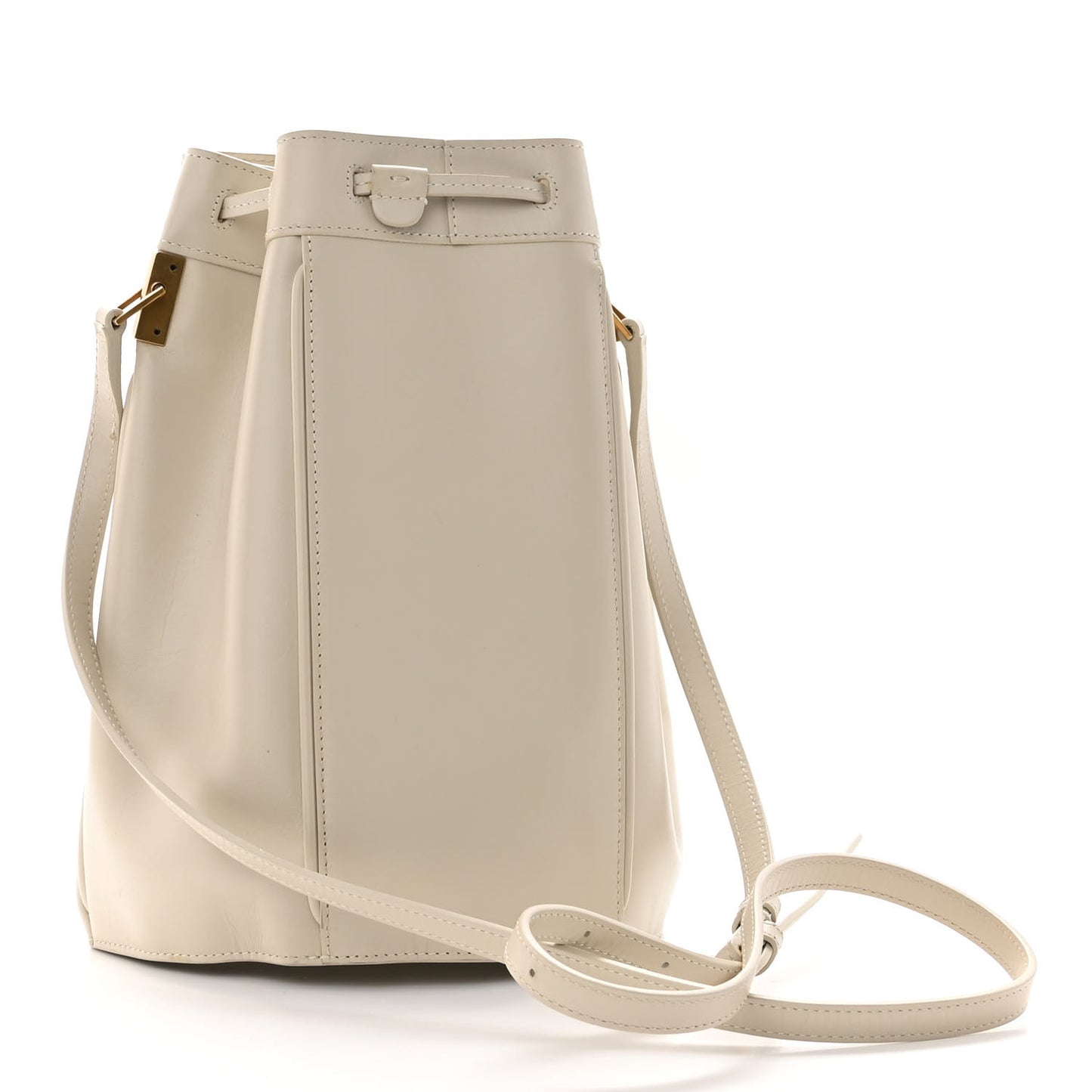 Smooth Calfskin Medium Talitha Bucket Bag Vintage White