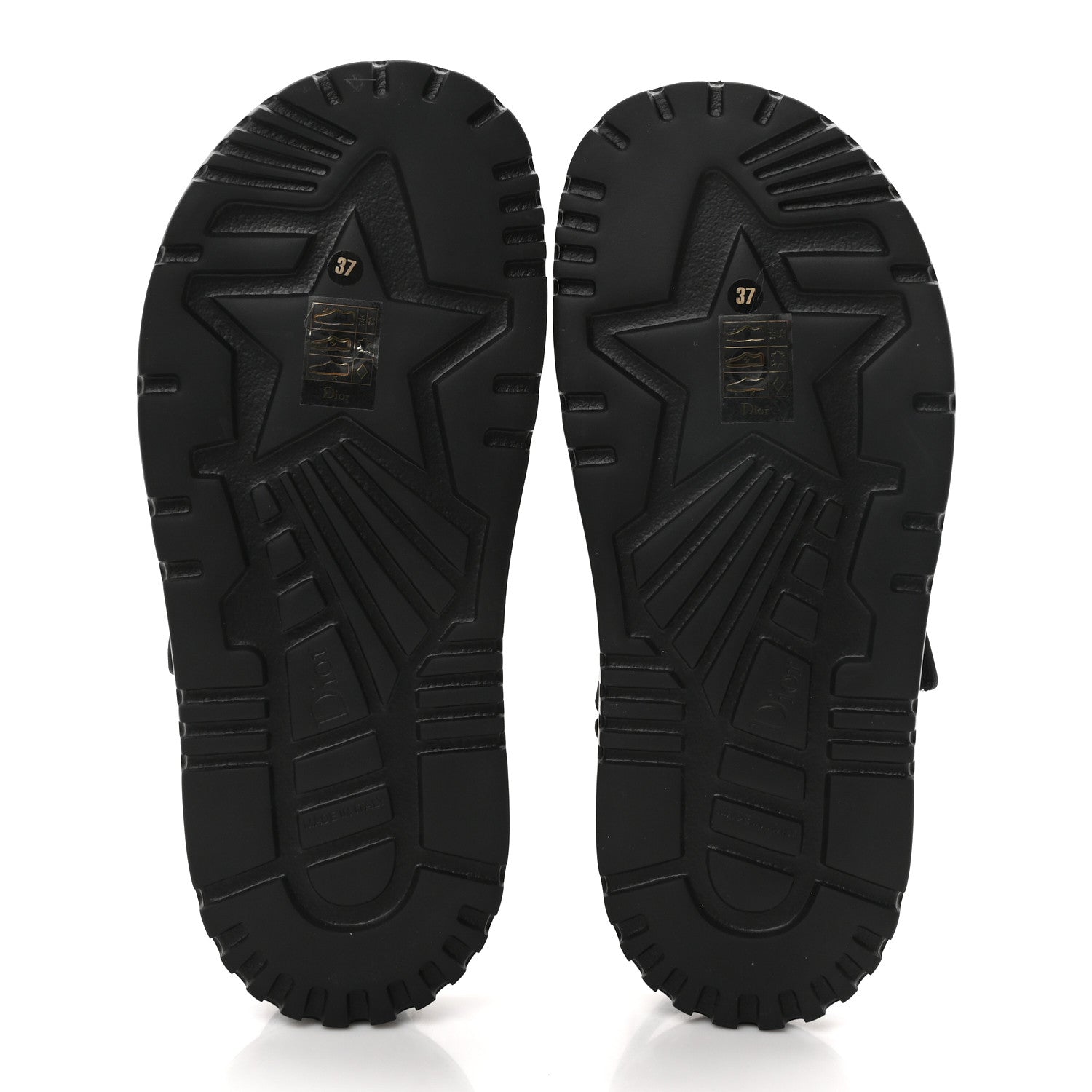 Christian Dior Technical Fabric Petites Fleurs Print Dioract Sandals 37 Black Multicolor 6 of 9