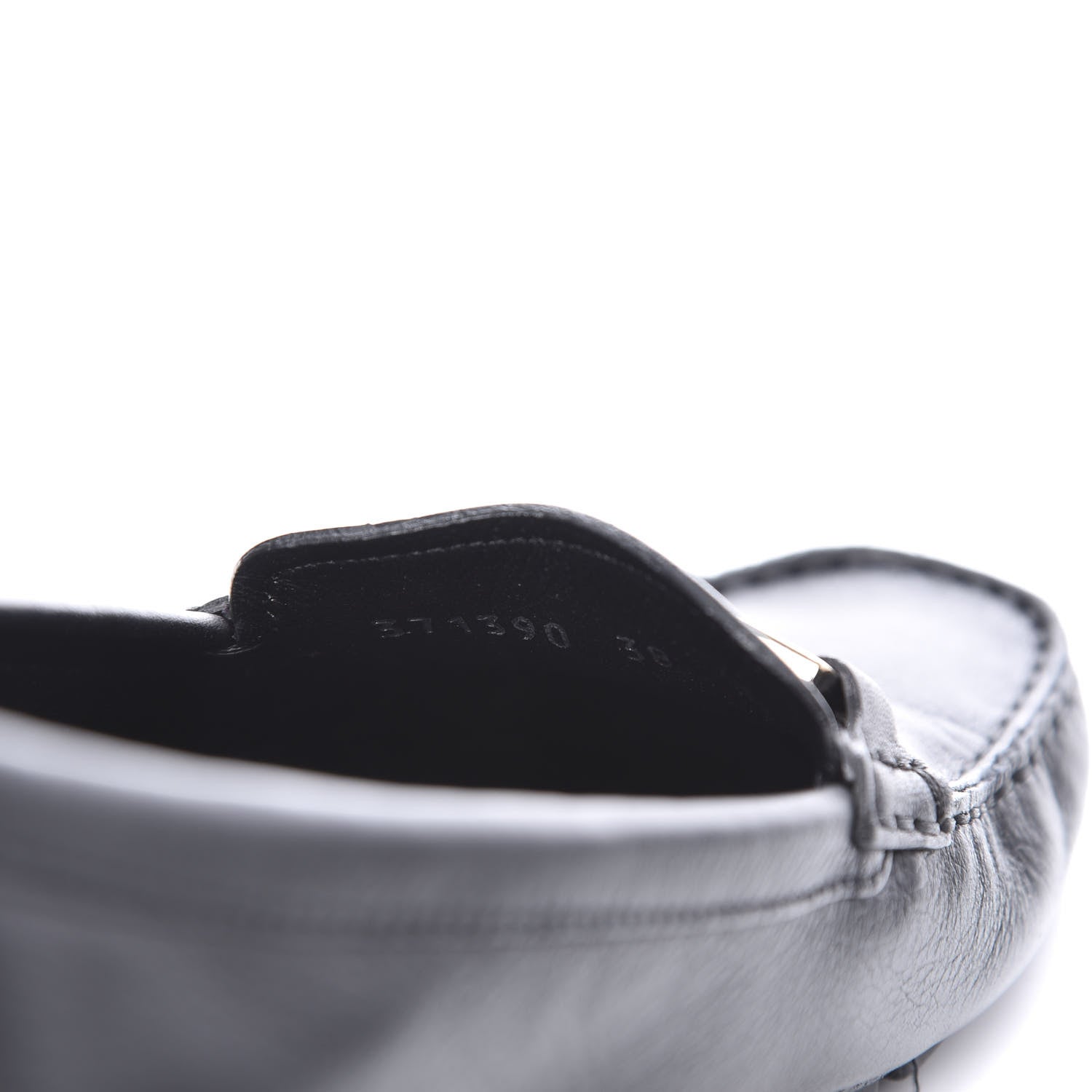 Gucci Calfskin Womens Driver Loafers 38 Black 7 of 10