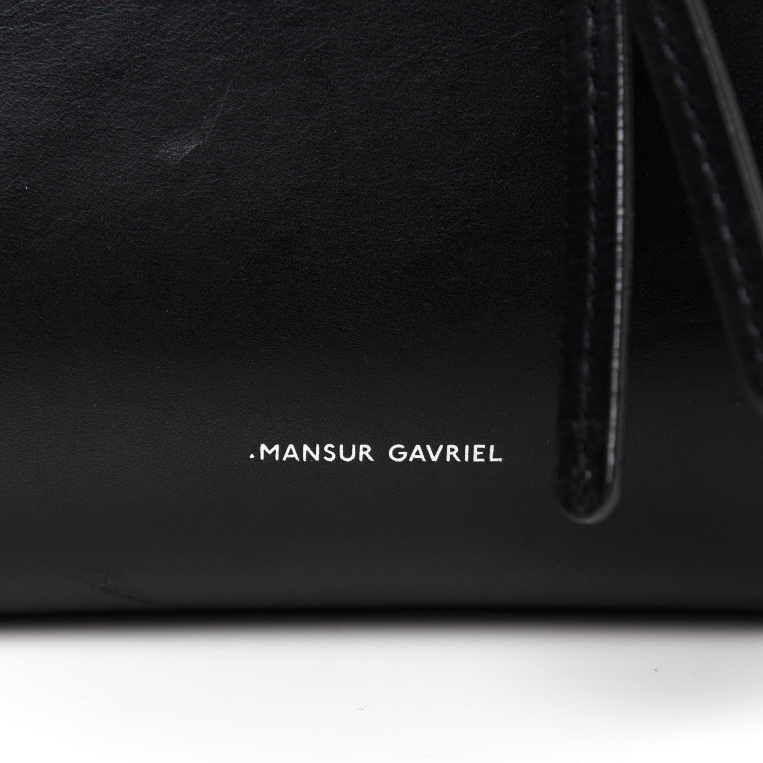 Mansur Gavriel Vegetable Tanned Calfskin Backpack Black Flamma 6 of 14