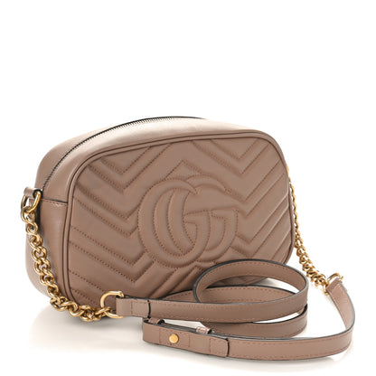 Gucci Calfskin Matelasse Small GG Marmont Chain Shoulder Bag Porcelain Rose 3 of 10