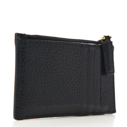 Gucci Calfskin Boar Effect GG Marmont Coin Case Card Holder Black 2 of 5