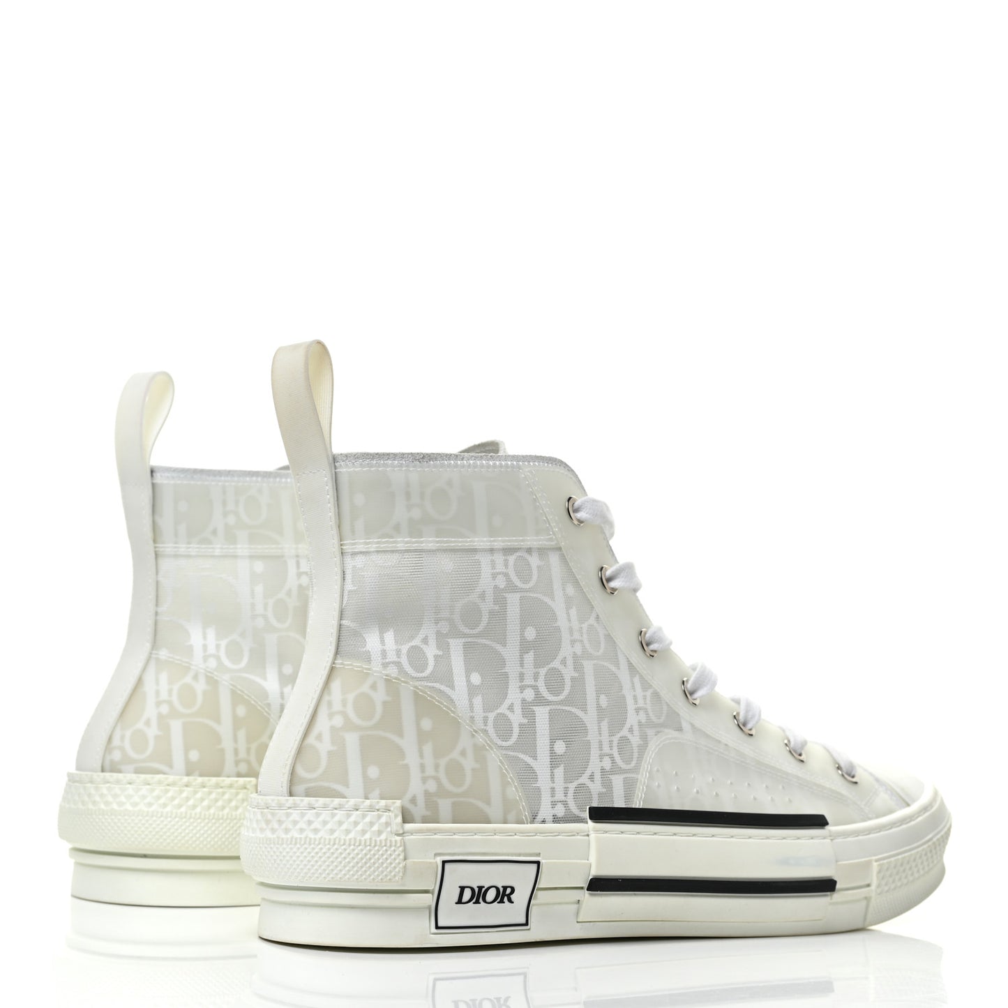 Technical Canvas Oblique Mens B23 High Top Sneakers 42 White