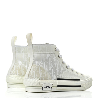 Christian Dior Technical Canvas Oblique Mens B23 High Top Sneakers 42 White 5 of 9