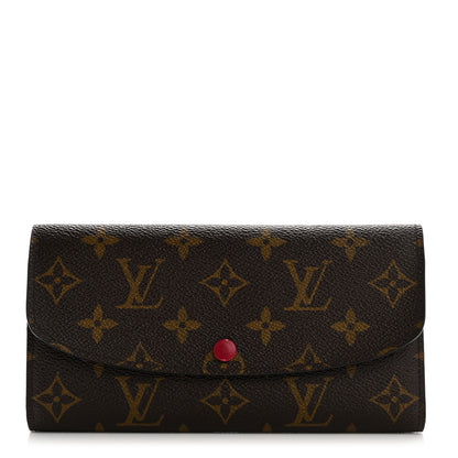 Louis Vuitton Monogram Emilie Wallet Fuchsia 1 of 9