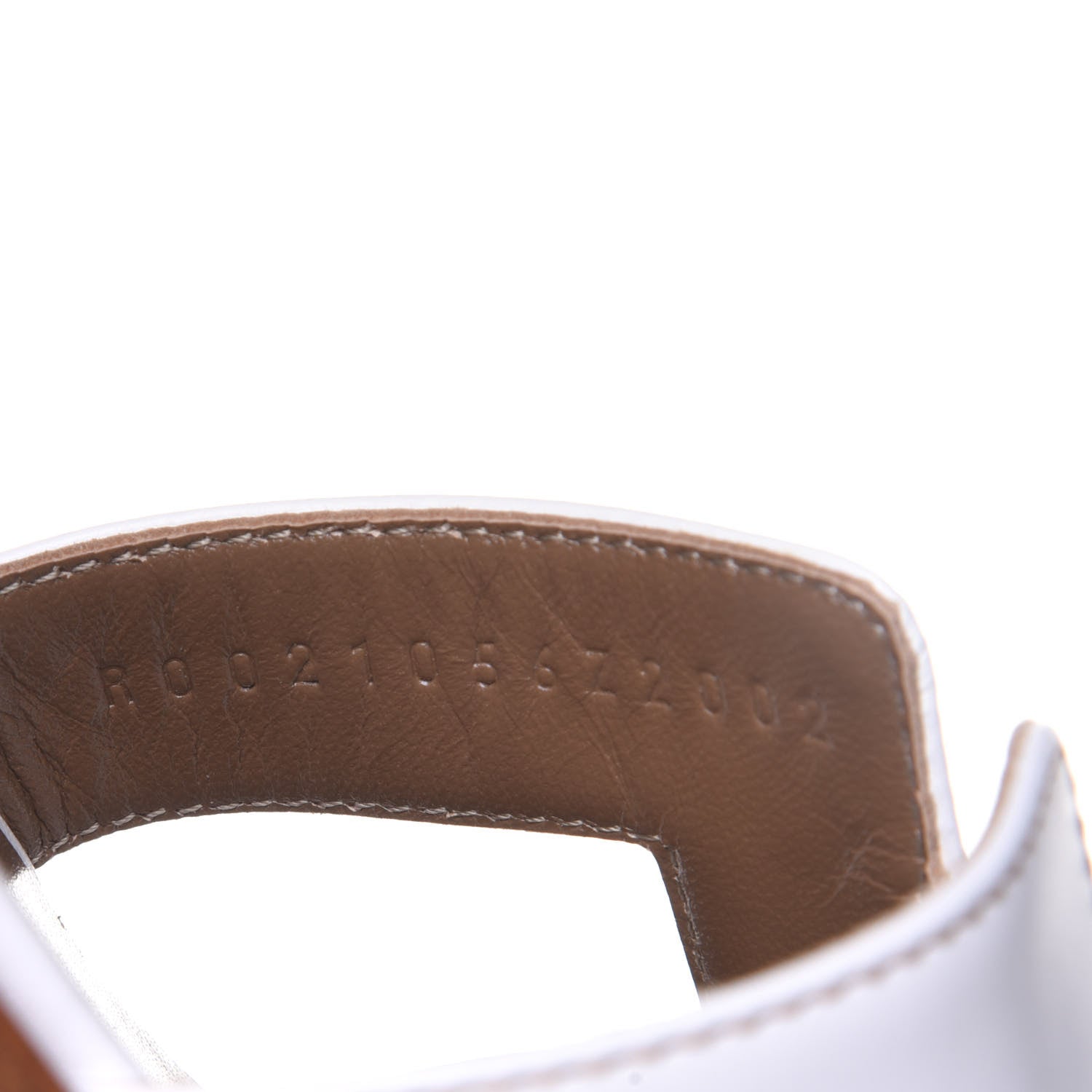 Hermes Box Calfskin Oran Sandals 36 White 10 of 11