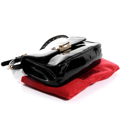 Valentino Garavani Patent Mini Rockstud Crossbody Bag Black 4 of 9