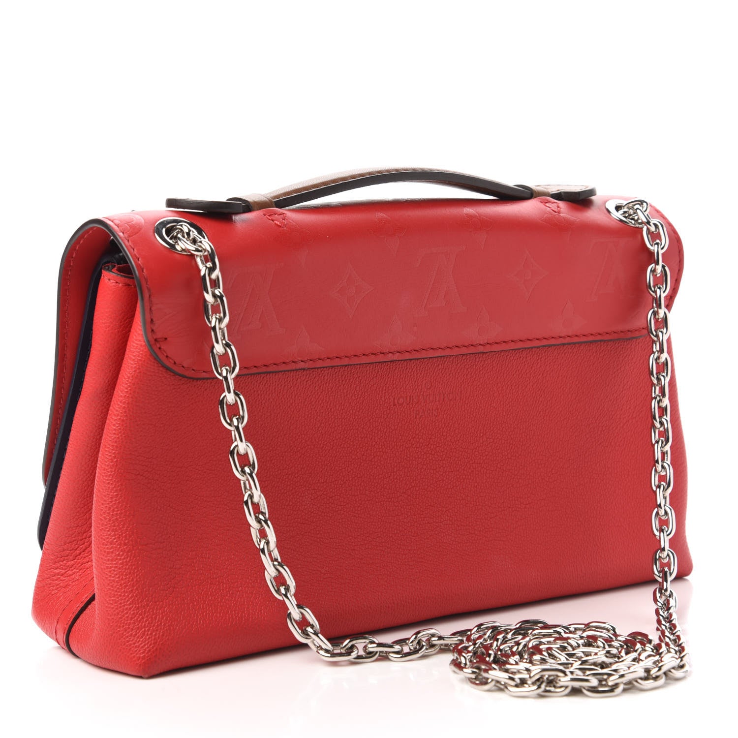 Louis Vuitton Monogram Cuir Plume Ecume Very Chain Bag Rouge Rubis 4 of 10