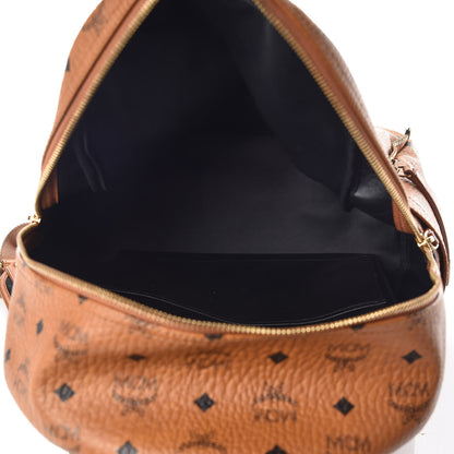 MCM Visetos Studded Medium Dual Stark Backpack Cognac 7 of 19