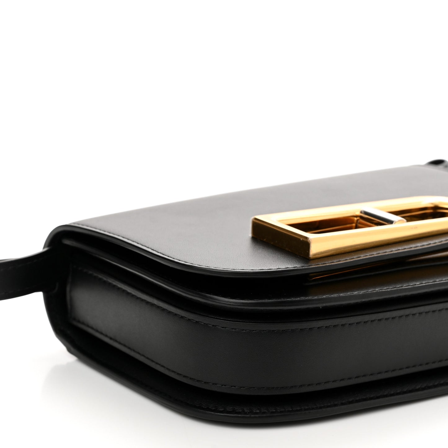 Olen Calfskin Small Lingot Crossbody Black