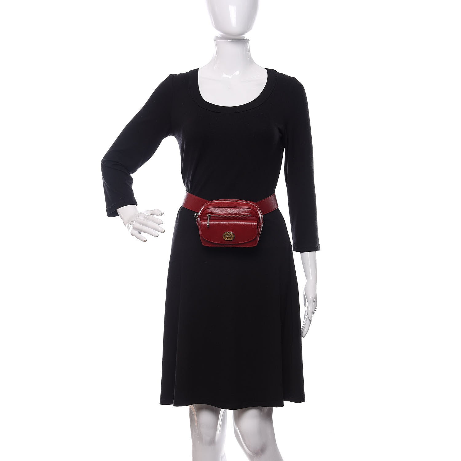 Gucci Fluffy Calfskin Mini Morpheus Belt Bag 90 36 Red 2 of 11