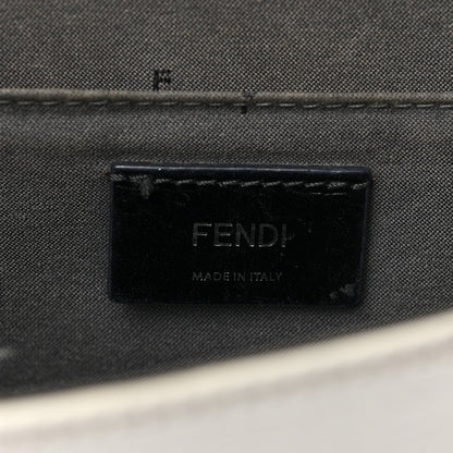Fendi Vitello Elite Flamingo Colorblock Mini Demi Jour Shoulder Bag White Multicolor 7 of 11