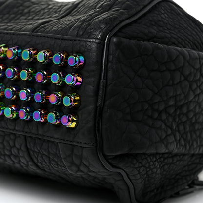 Alexander Wang Pebbled Lambskin Rockie Black Iridescent Hardware 6 of 11