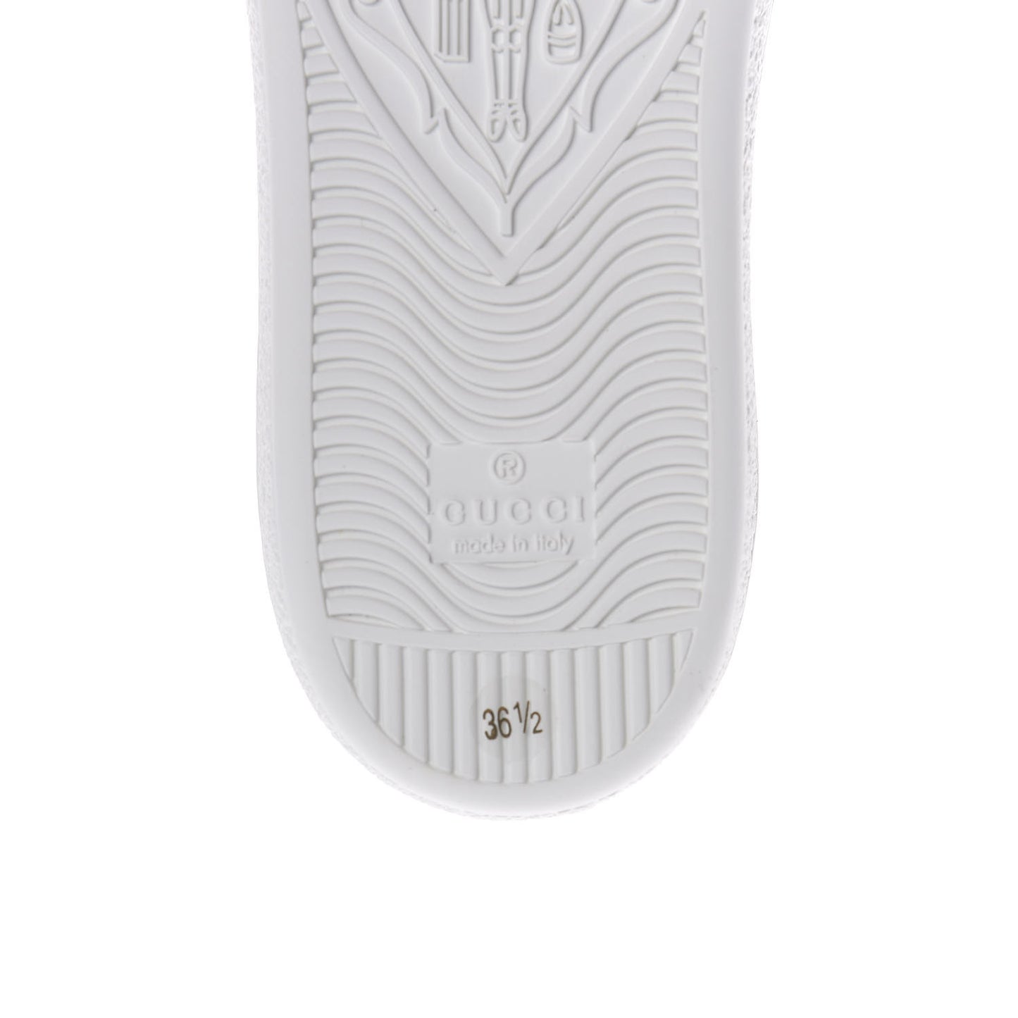 Calfskin Interlocking G Perforated Womens Ace Sneakers 36.5 White Grey Sky