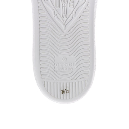 Gucci Calfskin Interlocking G Perforated Womens Ace Sneakers 36.5 White Grey Sky 8 of 10