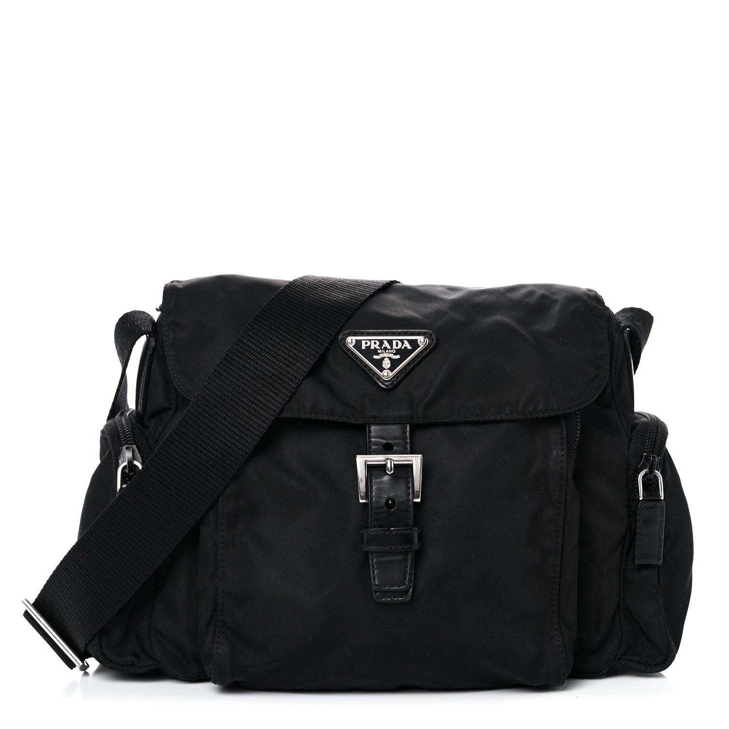 Prada Nylon Vela Messenger Black 1 of 13