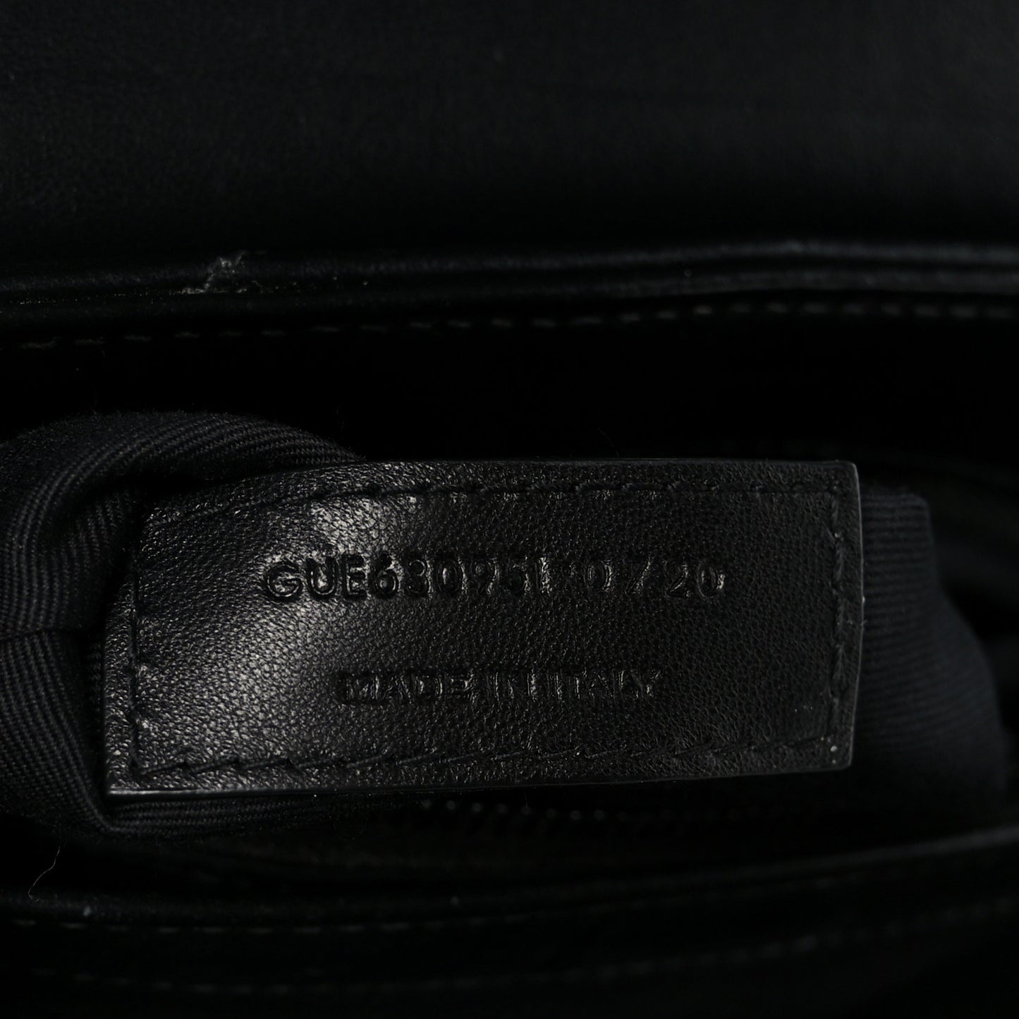 Calfskin Y Quilted Monogram Monochrome Toy Loulou Crossbody Bag Black