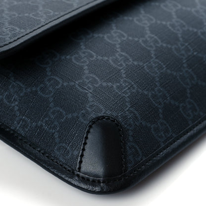 Gucci GG Supreme Monogram Web Slim Belt Bag Black Grey 5 of 11