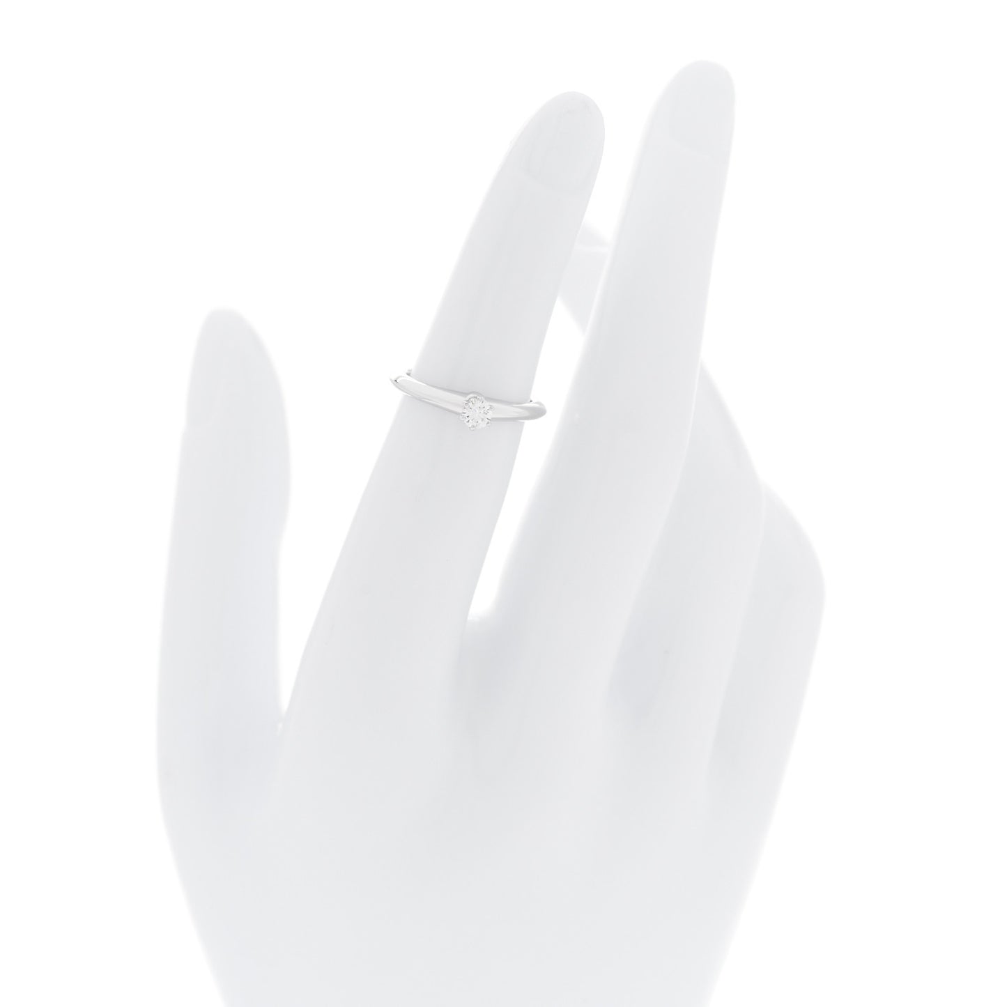 Platinum Diamond .17ct Solitaire Engagement Ring 48 4.5
