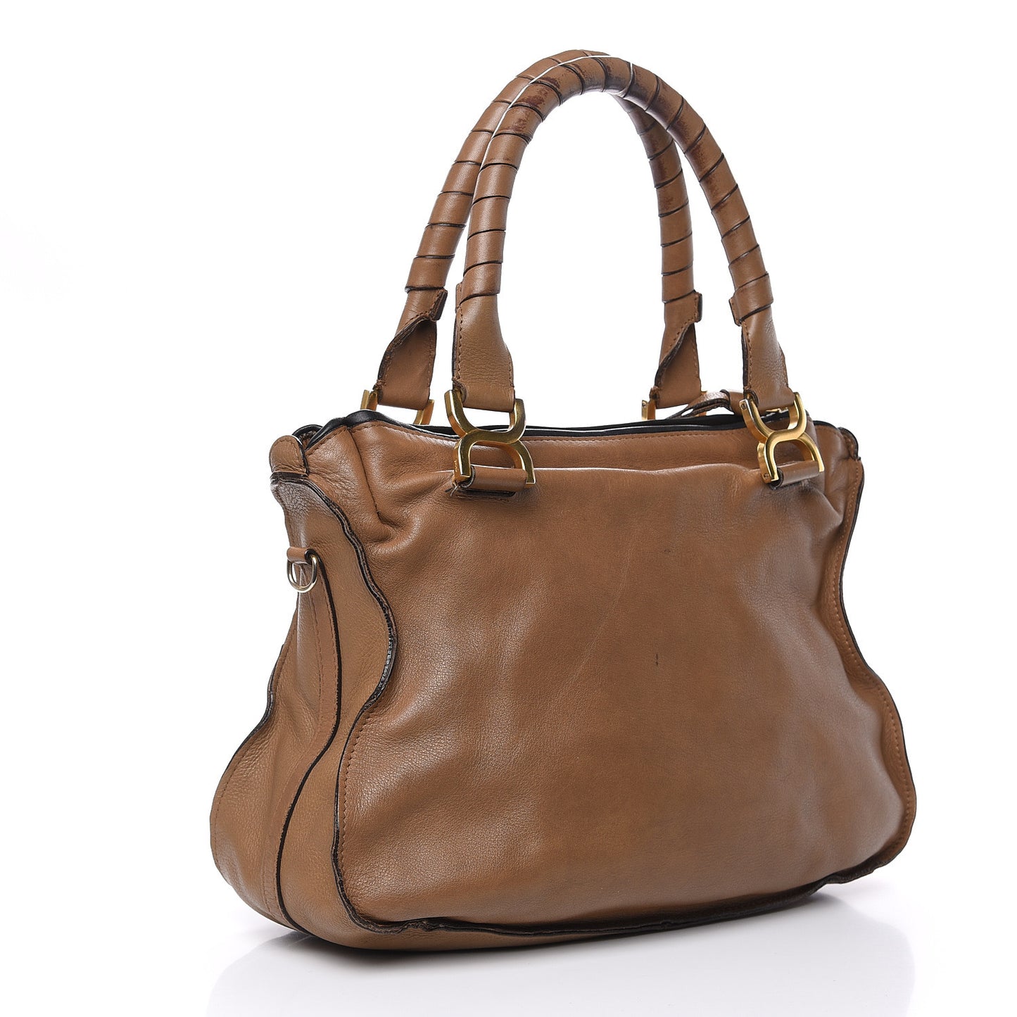 Calfskin Braided Medium Marcie Satchel Nut
