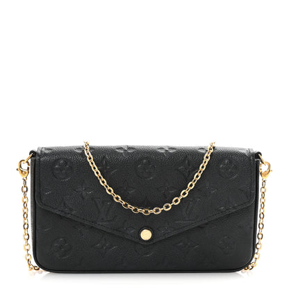 Louis Vuitton Empreinte Pochette Felicie Chain Wallet Black 1 of 9