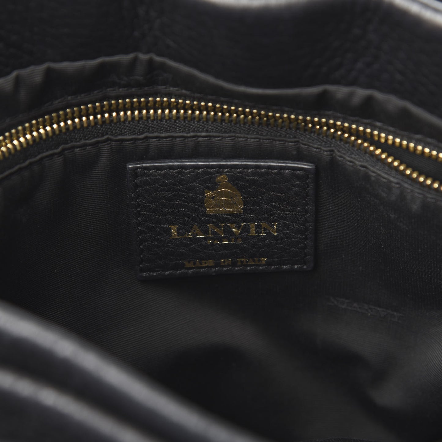 Grained Calfskin Medium Sugar Flap Shoulder Bag Black