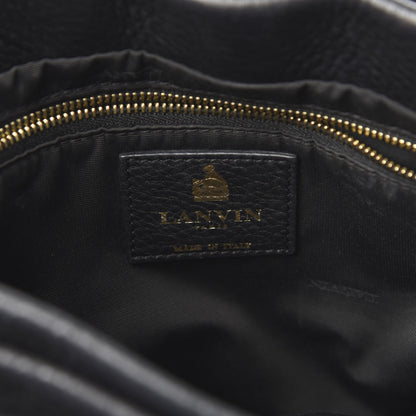 Lanvin Grained Calfskin Medium Sugar Flap Shoulder Bag Black 8 of 12