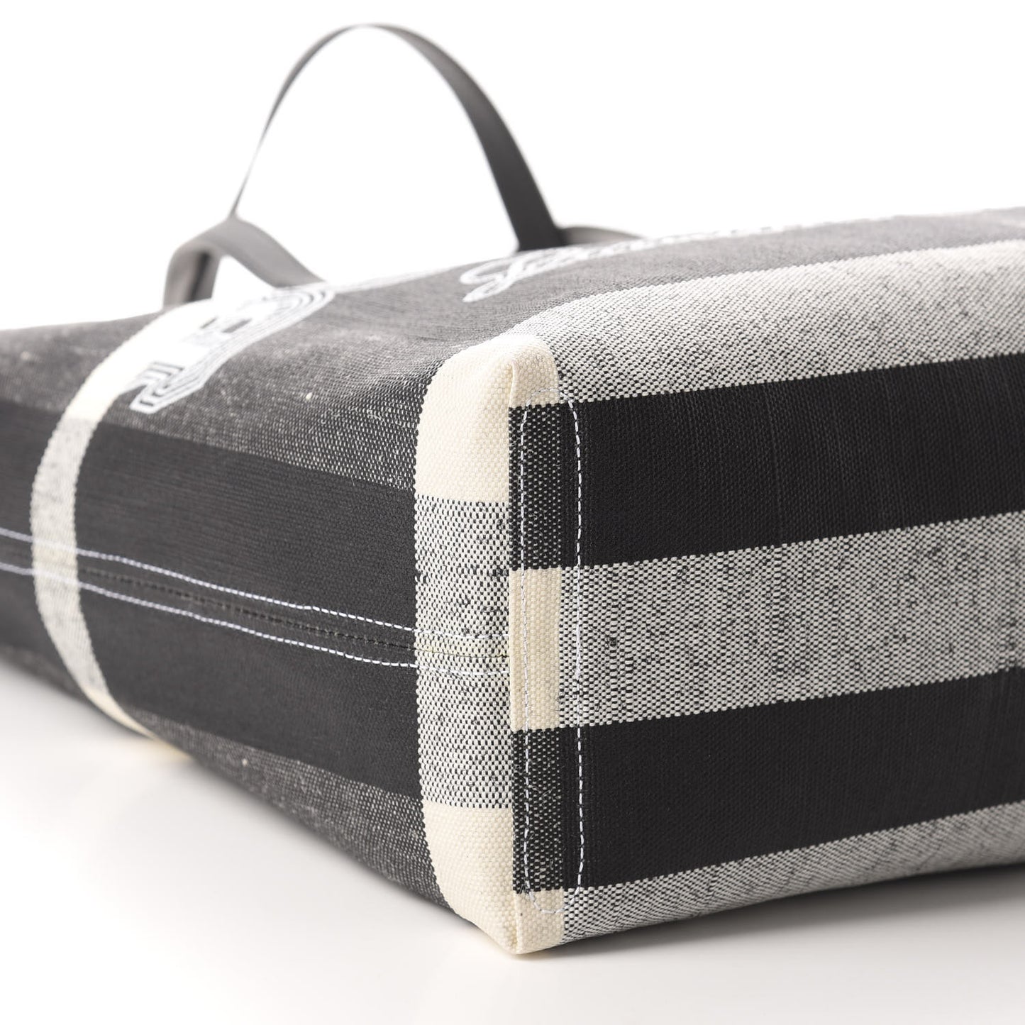 Coated Canvas Mega Check Medium Doodle Tote Black White