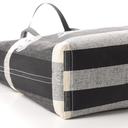 Burberry Coated Canvas Mega Check Medium Doodle Tote Black White 6 of 9