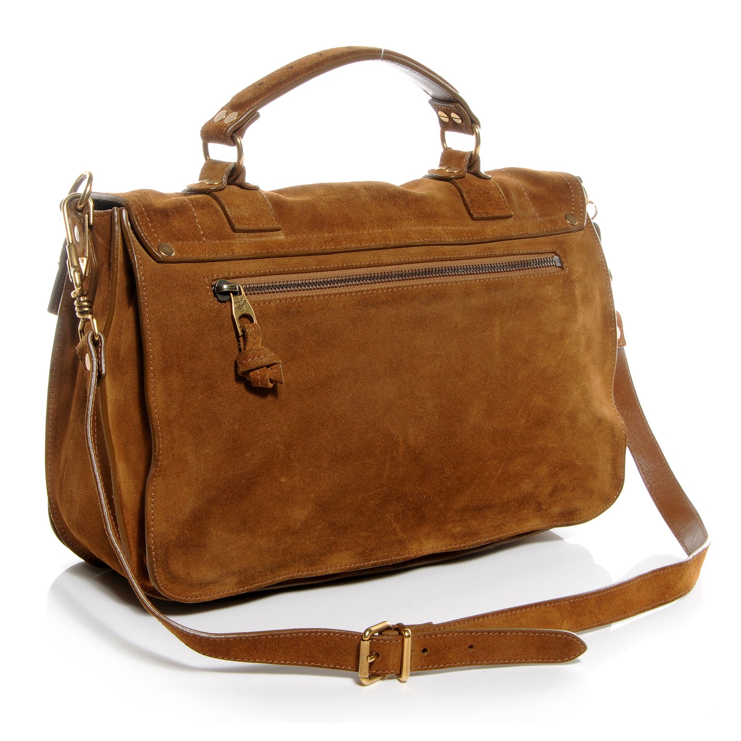 Suede PS1 Medium Satchel Tobacco
