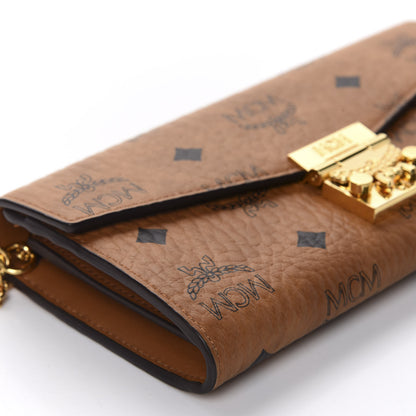 MCM Visetos Large Patricia Wallet On Chain Cognac 6 of 10