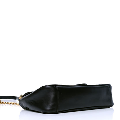 Gucci Calfskin Matelasse Small GG Marmont Shoulder Bag Black 3 of 8