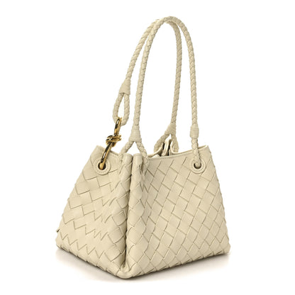 Bottega Veneta Nappa Intrecciato Small Parachute Shoulder Bag Sea Salt 3 of 8