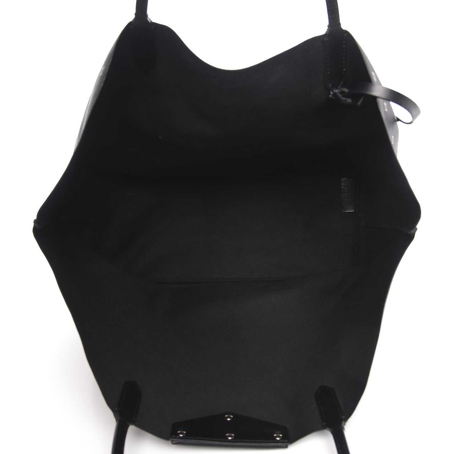 Textured Coated Canvas Mini Lilies Print Large Antigona Tote Black