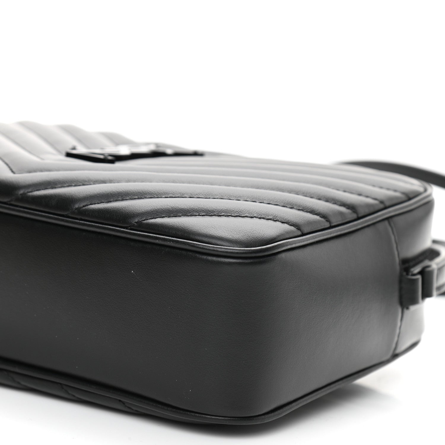 Saint Laurent Calfskin Matelasse Monogram Monochrome Lou Camera Bag Black 10 of 10